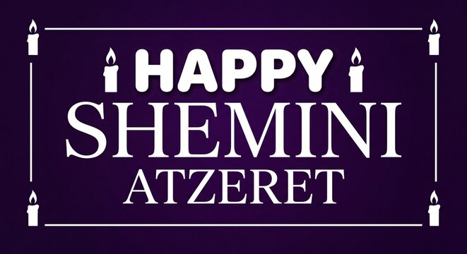 Trendy Text Styles for Happy Shemini Atzeret