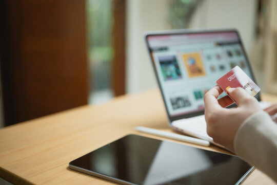 Customer using a credit card for Buy Now Pay Later checkout on an e-commerce website, highlighting flexible financing, digital payments, and convenient online shopping.