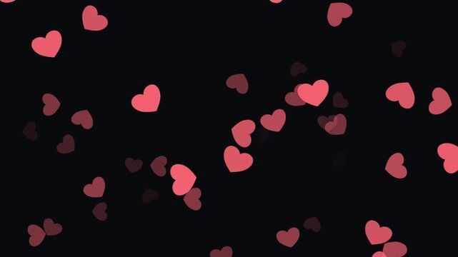 4K Valentine seamless pattern with pink hearts