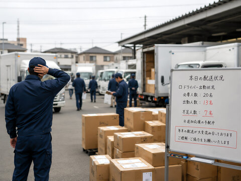 繁忙期の人手不足で配送がひっ迫する物流会社