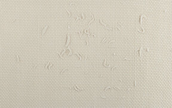 Close up beige fabric texture with pilling vector