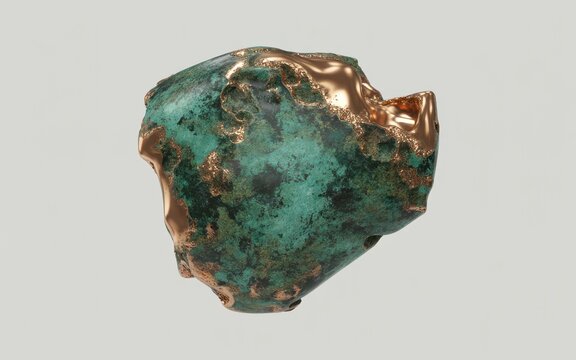 Abstract copper and oxidized bronze textured rock vector