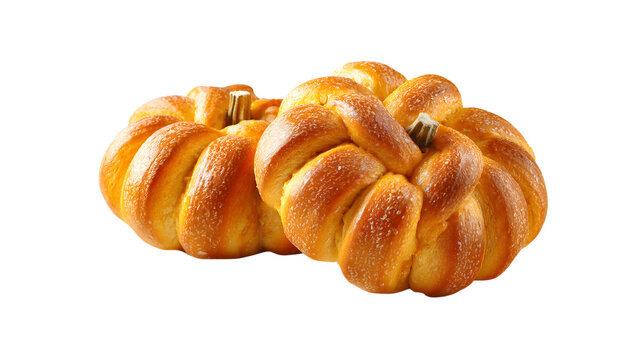 Braided pumpkin breads for autumn holidays