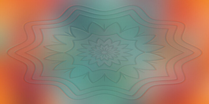 Soft floral mandala pattern with fluid colorful gradients for creative digital artwork.