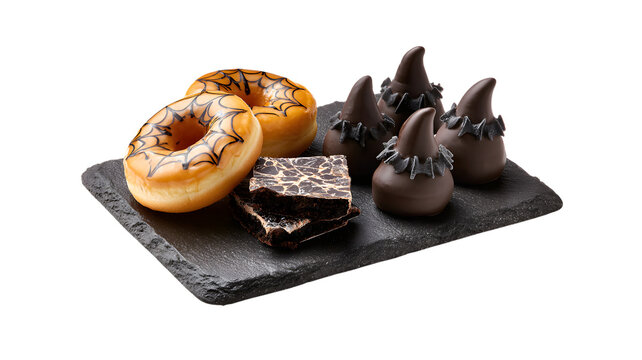 Halloween donuts and treats for spooky party celebration