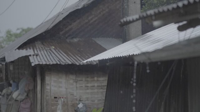 raining,zinc home,old home