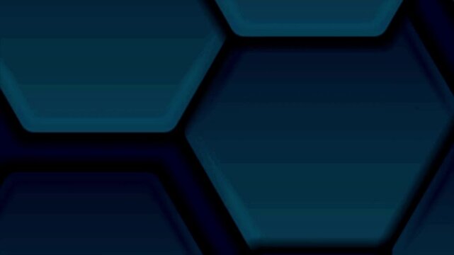 Abstract background with dark metallic hexagonal tiles moving in a subtle technological video loop.