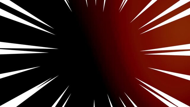 Sunburst stripes radiate from the center against a maroon gradient background for dramatic visual impact.