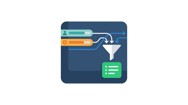 Digital wallet app icon with funnel and cards.