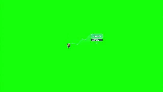 Digital Callout UI Tracking Label Minimalist HUD Graphic Element for Green Screen Keying and Motion Tracking Overlay in Post Production Editing
