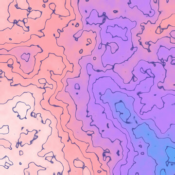 Topographic Contour Line Background Elevation Map Pattern Square