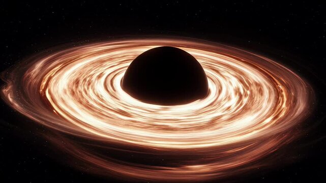 Astronomy science galaxy black hole accretion disk space cosmic glowing vortex dark center star field deep space mystery luminous ring light energy orbit disk