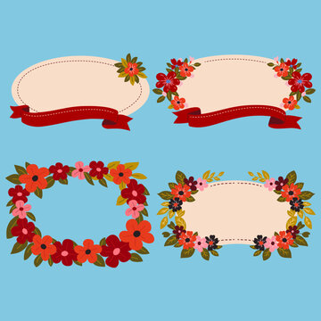 Frame flower illustration, Floral frames, Blooming Frames