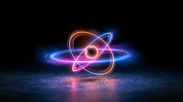 Quantum Computing Superposition Abstract Visualization