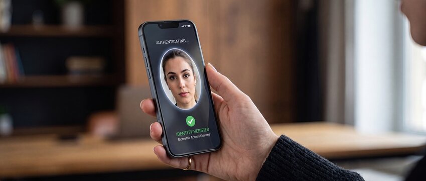 Facial Recognition Authentication on Smartphone Screen