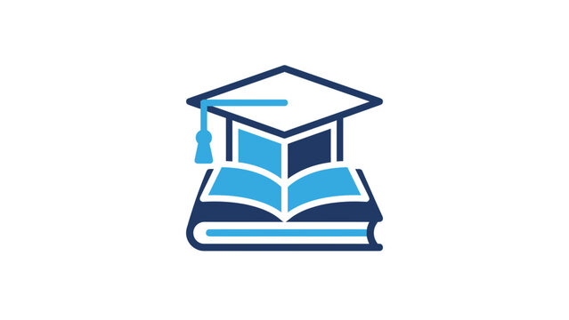 Graduation Cap And Open Book Icon