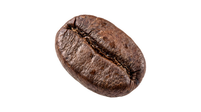 Single roasted arabica coffee bean brown for beverages and aroma.