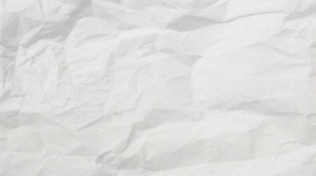 Overhead view of crumpled white paper texture moving in studio stop motion animation