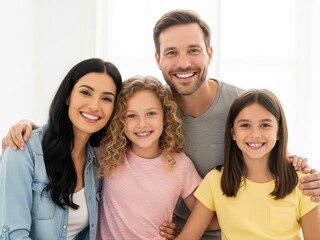 Fototapeta premium Happy family smiling together indoors