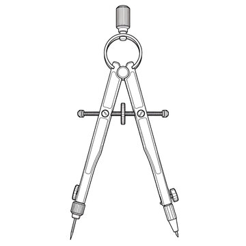 compass divider, drafting compass, drawing compass, geometry tool, mathematical instrument, technical drawing, engineering tool, precision instrument, measurement tool, school supplies, education, geo