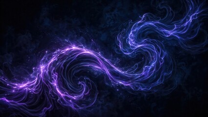 Obraz premium Abstract Swirling Purple Energy Nebula Background.