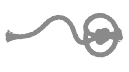 A minimalist grey rope design featuring a creative shadow overly effect isolated on a plain white background for design © MSTNASIMA