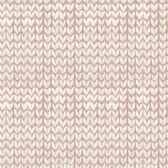 Knitted fabric seamless pattern watercolor illustration for hobby knitting design. Hand drawn ornament with wool thread loops. Template background for knitter blog, needlework store, handwork website. © susie_p_art