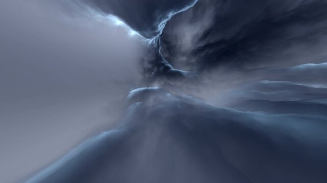 A deep spacy fog and stylized nebula with moving cosmic clouds forms a dramatic and dark atmospheric background texture ideal for sci-fi scenes, broadcast, and creative digital media.