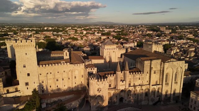 Palais des Papes in Avignon largest Gothic palace, France UNESCO World Heritage Site