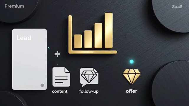 Corporate saas business growth chart motion graphic