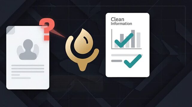 Business marketing animation with information charts and profile card