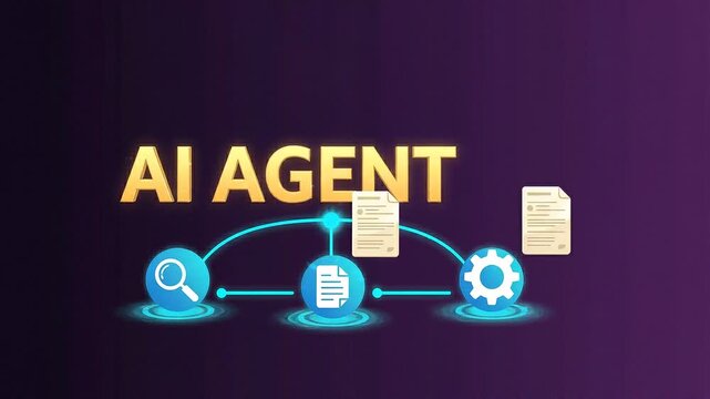 AI agent delegating tasks on digital workflow interface