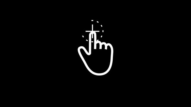 Modern hand gesture tapping a digital interface, representing touchscreen interaction, interactive digital services.