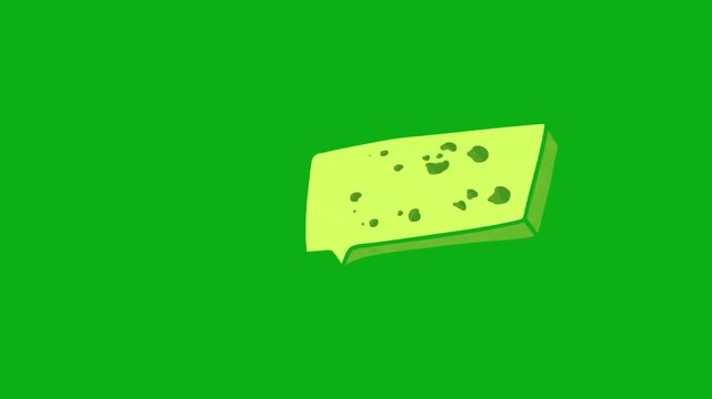 Yellow comic text box rectangle animation overlay designed for green screen chroma key video editing social media content creation motion graphics templates digital marketing