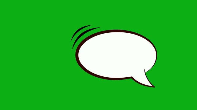 Large classic speech bubble animation overlay designed for green screen chroma key video editing social media content creation motion graphics templates digital marketing youtube