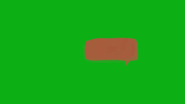Brown speech bubble animation overlay designed for green screen chroma key video editing social media content creation motion graphics templates digital marketing and youtube videos