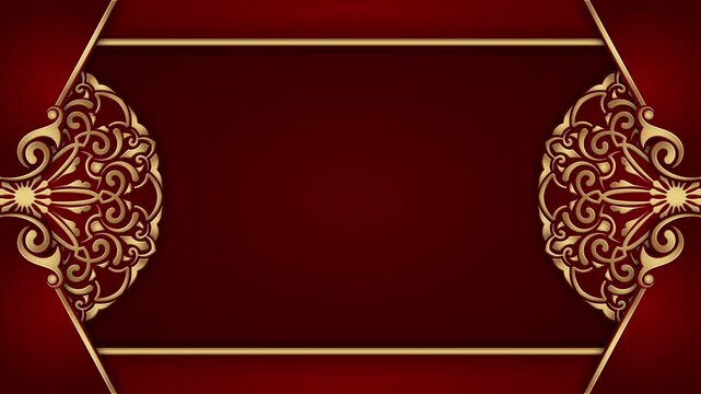 Motion graphic, luxurious background featuring an ornamental gold mandala