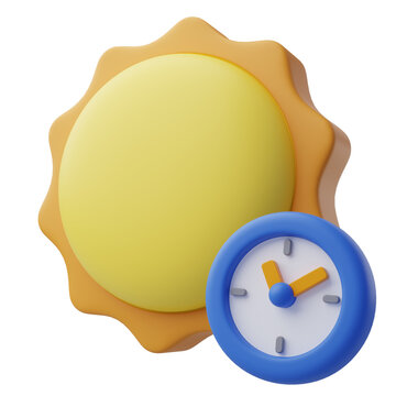 3D Sun Time Daylight Schedule Concept