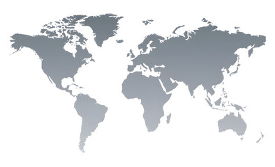Naklejka premium A world map vector, isolated on a white background, featuring a flat Earth design. It's suitable for web site patterns, annual reports, infographics. A globe icon similar to a world map. Backdrop for 