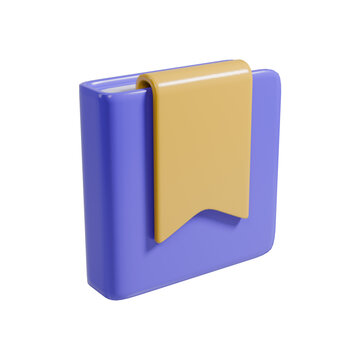 3D Render of a Bookmark Icon