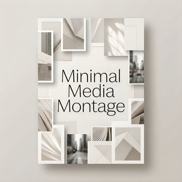 Sophisticated collage of architectural details and city scenes in neutral colors for high end real estate marketing and professional urban design showcase applications.