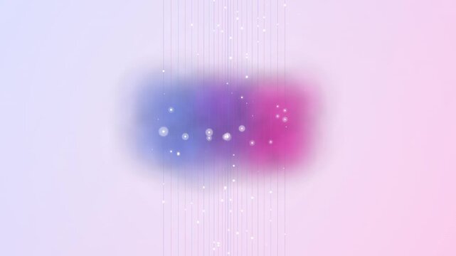 Abstract glowing nebula with sparkles in space
