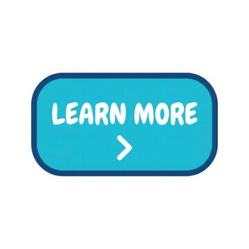 Learn more button isolated on transparent background