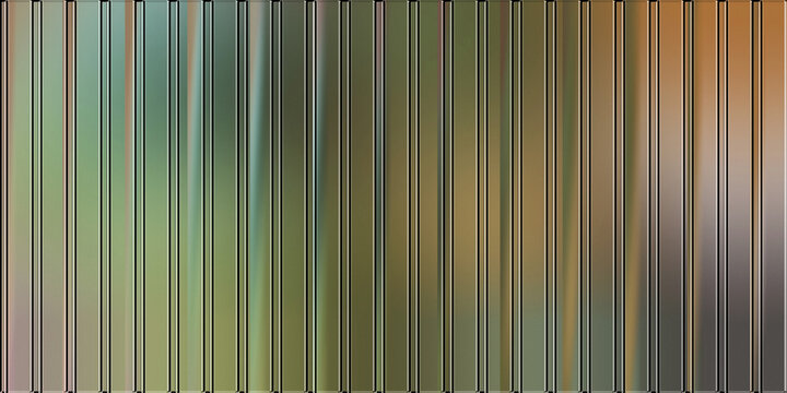 Background abstract texture pattern in glass green brown of bronze vertical lines stripe ribbed corrugated panel modern design surface backdrop light