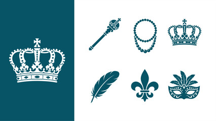 Royal symbols and masquerade accessories set © Muchib R.