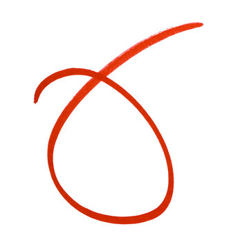 hand drawing different circles isolated on the transparent background, Handwritten red circle.