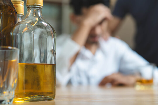 Stop alcohol concept. Person refuse to drink alcohol.
