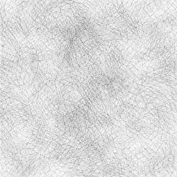 Abstract seamless background of fine chaotic lines tangled scratch texture or spider web pattern
