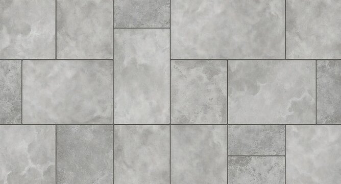 Seamless gray natural stone tile floor pattern texture with flooring background pavement architectural material