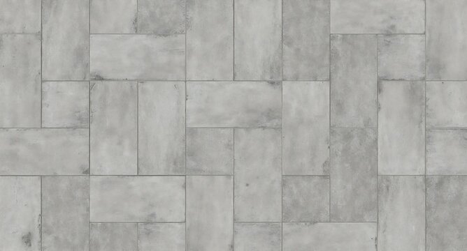 Modern grey rectangular concrete tiles surface pattern with concrete flooring background material construction